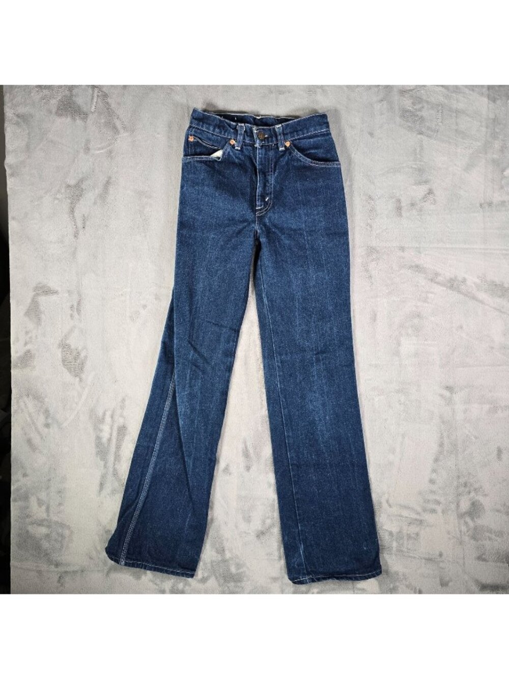 Vintage 1980's Made in Greece Levi's Womens White Tab Blue Jeans (25x32)